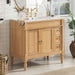 Modern Bathroom Vanity With Ceramic Sink, Soft Close Doors, Adjustable Shelves Hearth and Haven