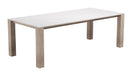 Leilani - Rectangular Dining Table - White / Light Brown Zuo Modern