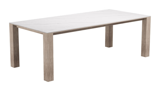Leilani - Rectangular Dining Table - White / Light Brown Zuo Modern