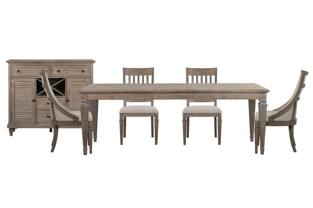 Lancaster - 6 Piece Extendable Rectangular Dining Table Set Magnussen Furniture