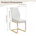 High Back Dining Chairs For Dining & Kitchen Room (Set of 4) - Golden / White Home Essentials