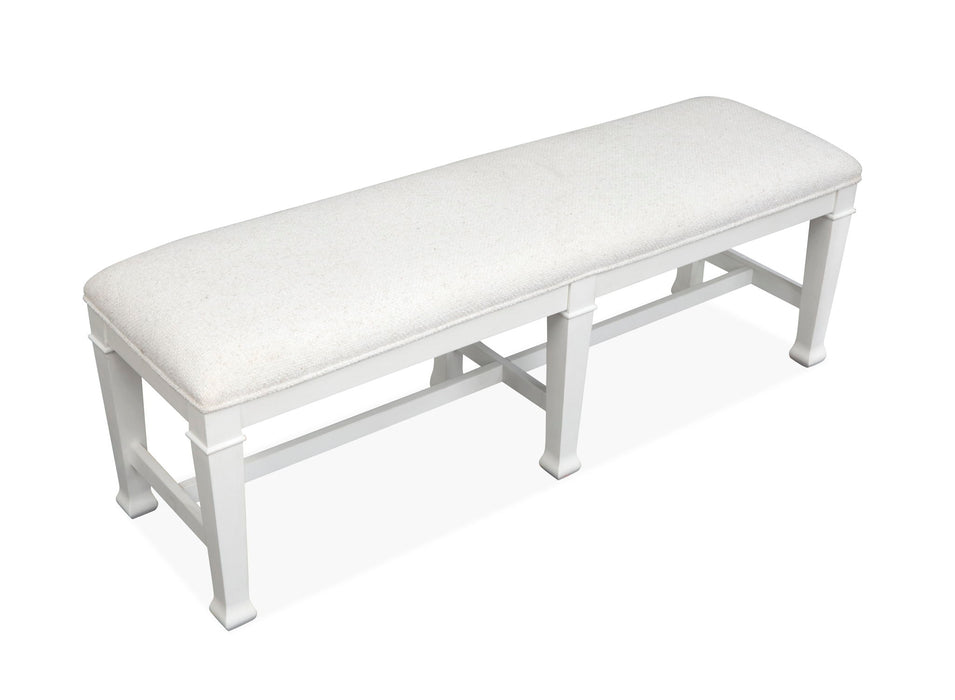Kingston - Bench - Whisper White And Cerused Nutmeg Magnussen Furniture