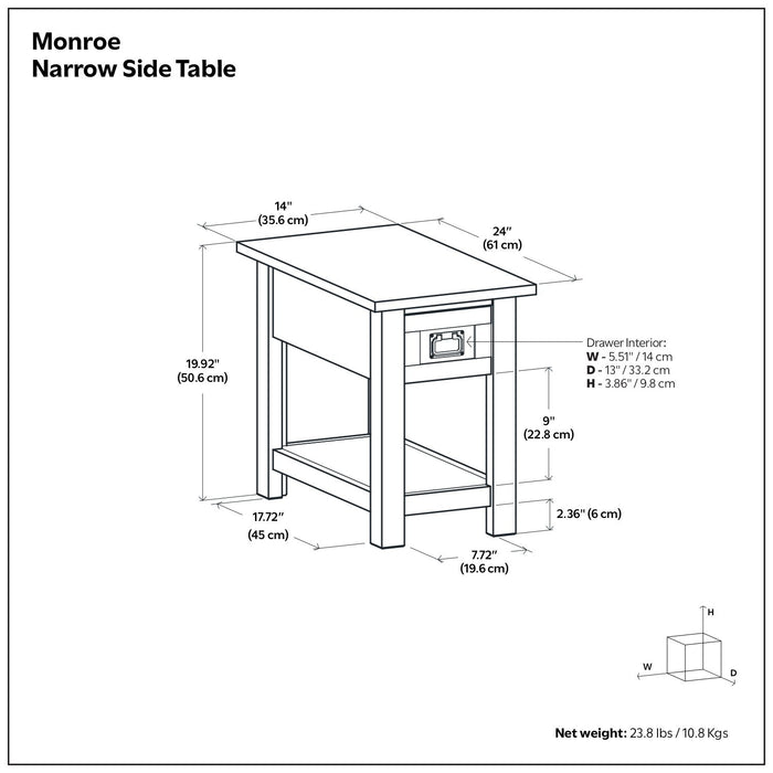 Monroe - Handcrafted Side Table Simpli-Home