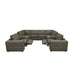 Upholstered Large Arms Sectional With Recliner Seats Home Essentials