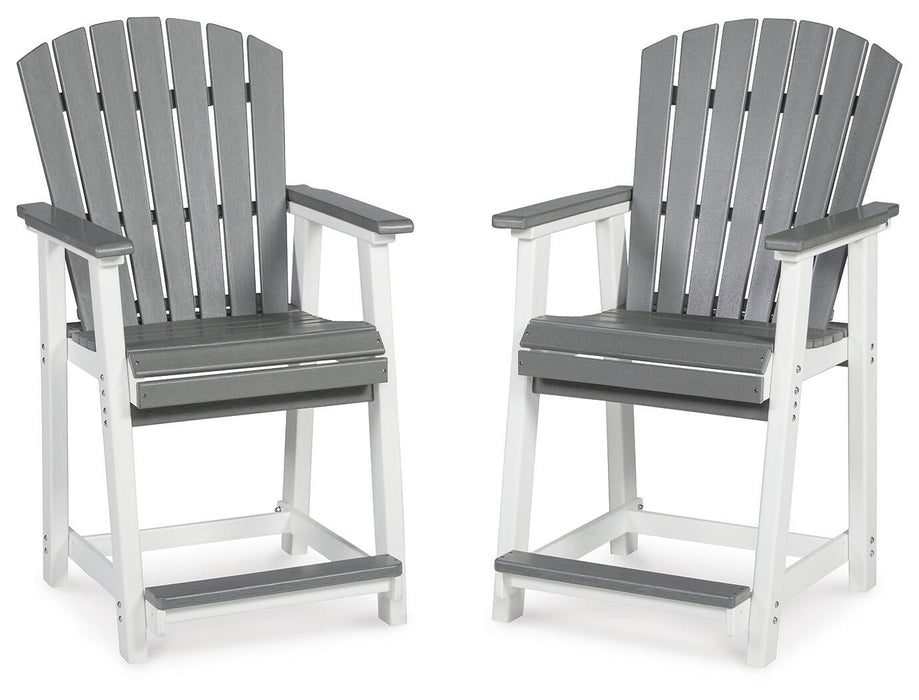 Transville - Barstool (Set of 2) - Gray / White Signature Design by Ashley®