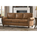 Sofa With Rolled Arms And Studs Trim - Brown Home Essentials