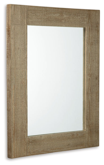 Waltleigh - Accent Mirror - Distressed Brown Signature Design by Ashley®