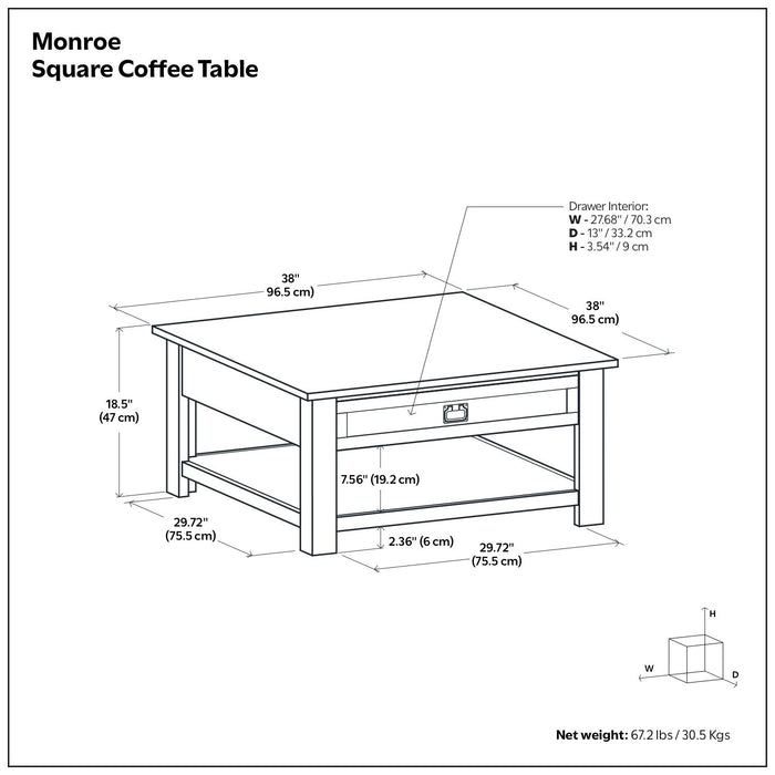Monroe - Handcrafted Side Table Simpli-Home