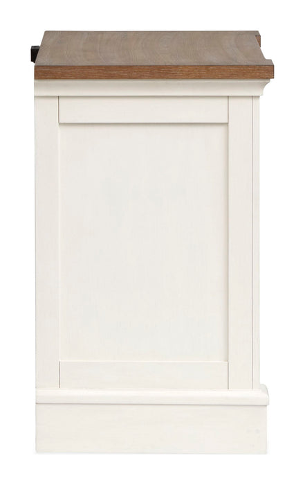 Kingston - Drawer Nightstand - Whisper White And Cerused Nutmeg Magnussen Furniture