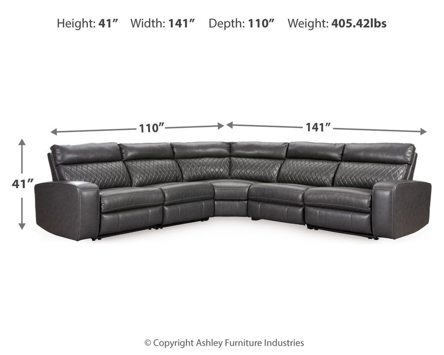 Samperstone - Power Reclining Sectional Signature Design by Ashley®