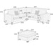 Modern Style L-Shaped Sectional Set With Ottoman Home Essentials
