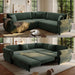 L-Shaped Sofa Couch With Pull-Out Bed Home Essentials