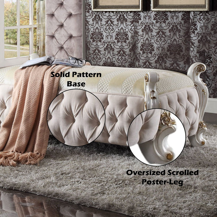 Picardy - Bench - Fabric & Antique Pearl ACME