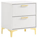 Karena - 2 Drawer Rectangular Nightstand - White Furniture Max