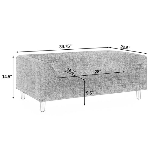 Modern Rectangular Pet Sofa With Backrest And Armrests For Small And Medium Dogs, Soft Cushion Daily Nest