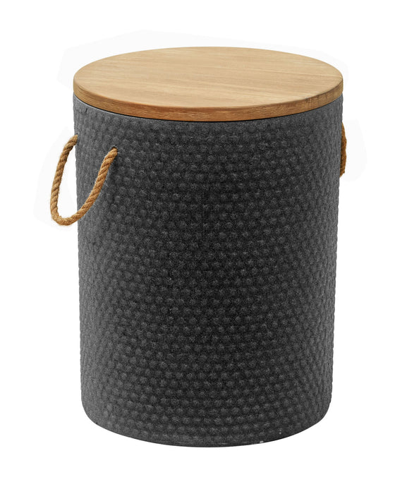 Beban - Outdoor Side Table - Natural / Black Zuo Modern