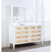 Talia - 10 Drawer Dresser And Mirror Set - White Furniture Max