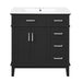 Modern Bathroom Vanity With Sink, Storage Cabinet, Soft Close Doors, Deep & Standard Drawers Hearth and Haven