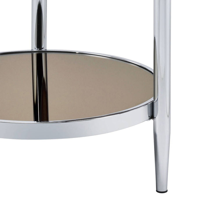 Abbe - Coffee Table - Glass & Chrome ACME