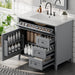 Bathroom Vanity With Sink, Cabinet With 3 Drawers And Adjustable Shelf Hearth and Haven