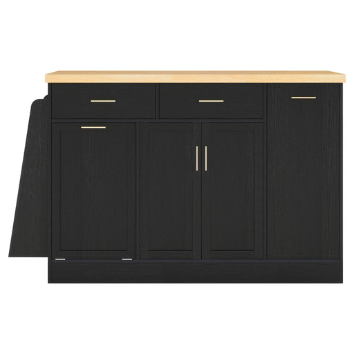 Kitchen Sideboard With Sliding Door Cabinet, 3 Tier Spice Rack Hearth and Haven