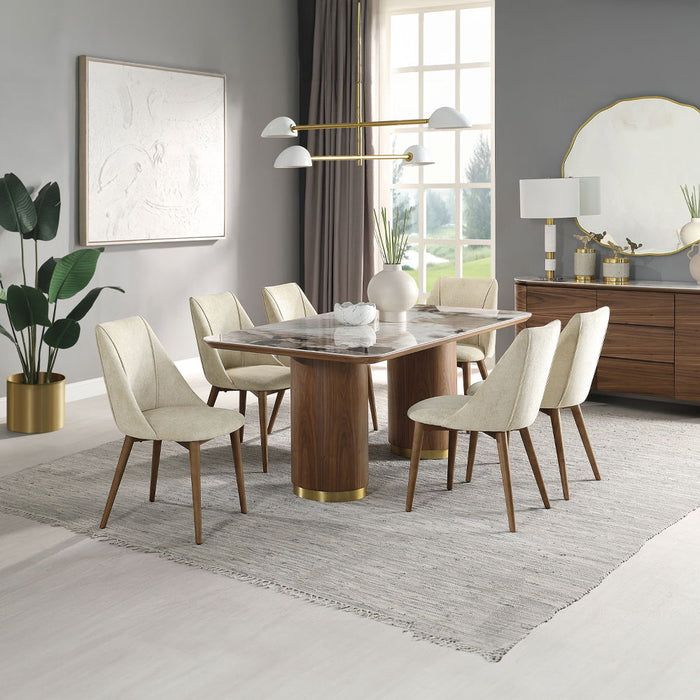 Willene - Server With Ceramic Top - Ceramic Top & Walnut ACME