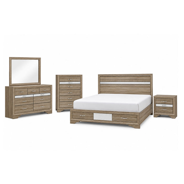 Ryder - 5 Piece Bedroom Set With Drawer Footboard Global Furniture USA