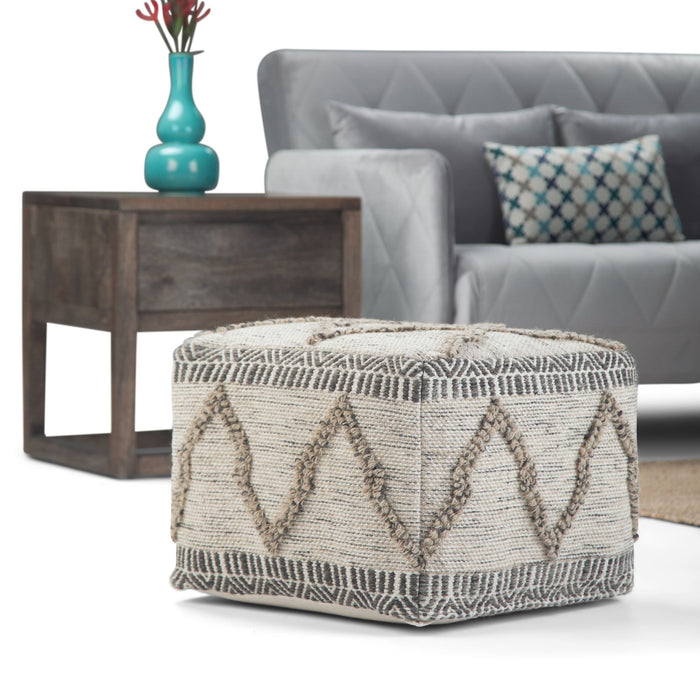 Sweeney - Upholstered Square Pouf Simpli-Home