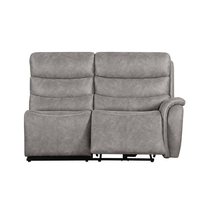 Kamari - RAF Loveseat With One Power Headrest & Footrest - Gray