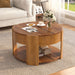 Round Lift Top Coffee Table With Hidden Storage Hearth and Haven