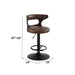 Saba - Adjustable Stool With Swivel - Brown Acme
