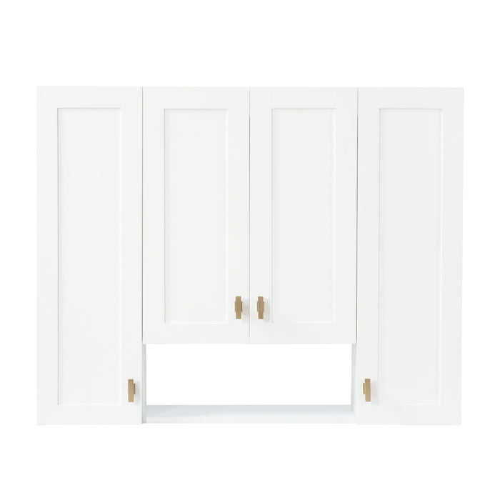30" Bathroom Cabinet With 5 Adjustable Shelves, Wall Mounted Medicine Cabinet - White Hearth and Haven