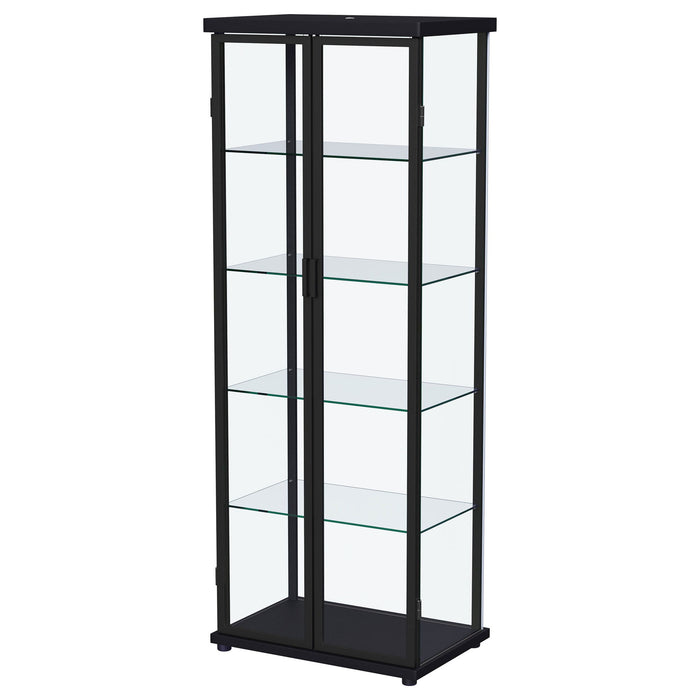 Nevra - 4 Shelf Display LED Curio Cabinet Furniture Max