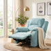 Upholstered Manual Recliner Chair With 3 Adjustable Backrest Positions Noble House