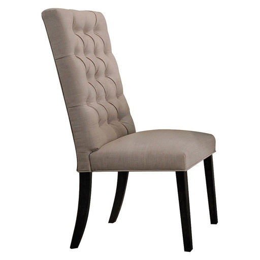 Morland - Side Chair (Set of 2) - Tan Linen & Vintage Black ACME