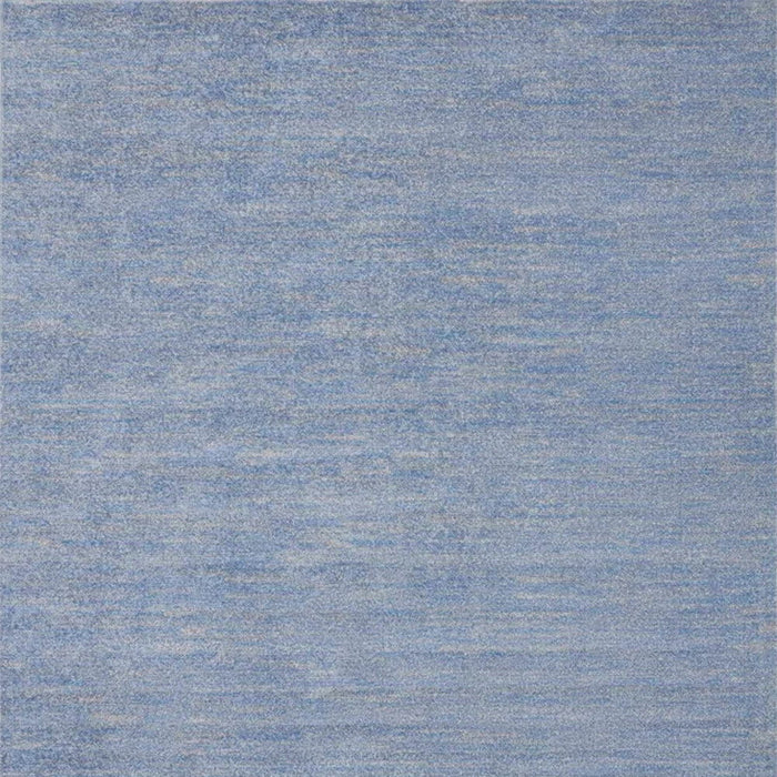 7' X 7' Square Striped Non Skid Indoor / Outdoor Area Rug - Blue / Gray