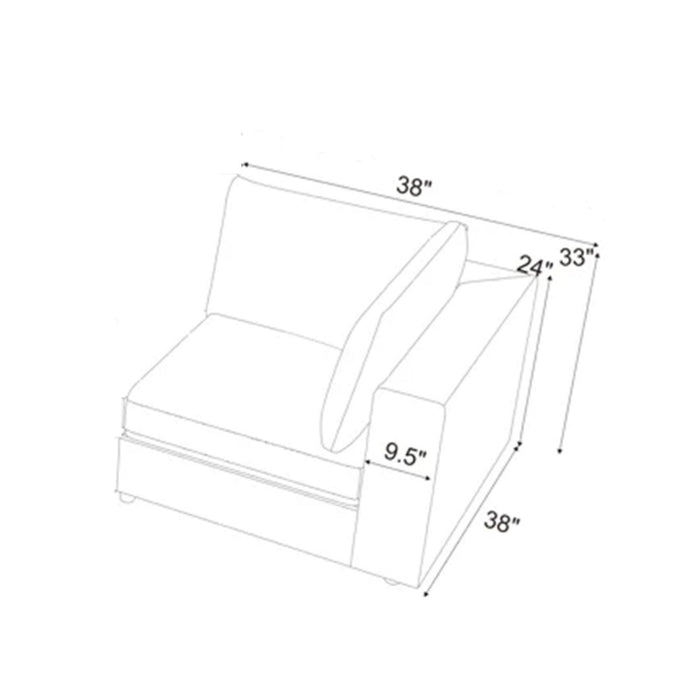 Corner Modular Sectional Sofa - Black Home Essentials