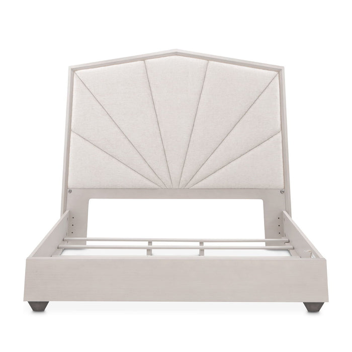 Fantosini - King Tufted Panel Bed - Silver Mist