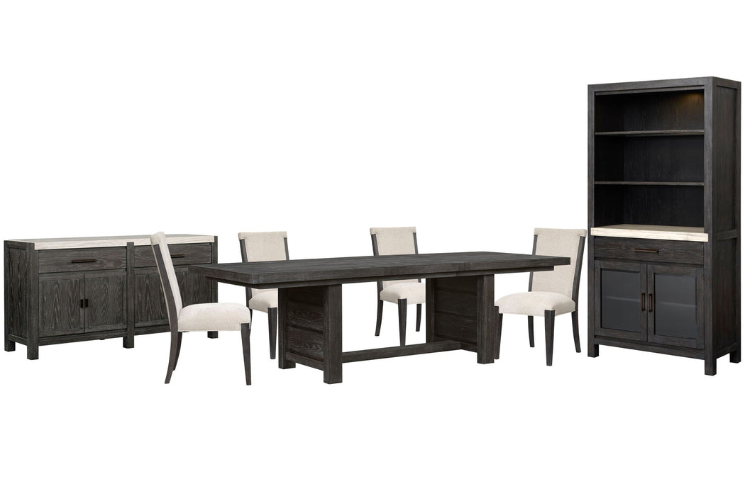 Plum Creek - 7 Piece Extendable Trestle Dining Table Set Magnussen Furniture