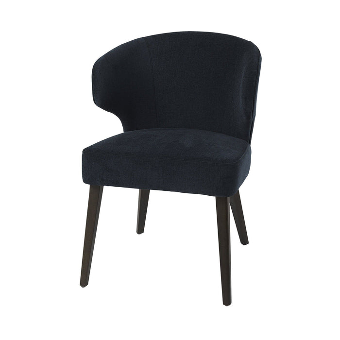 Wingback Dining Side Chair - Navy Blue / Black