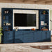 Arched Entertainment Center Wall Unit With 6 Drawers, Large TV Stand With Bookshelves Hearth and Haven