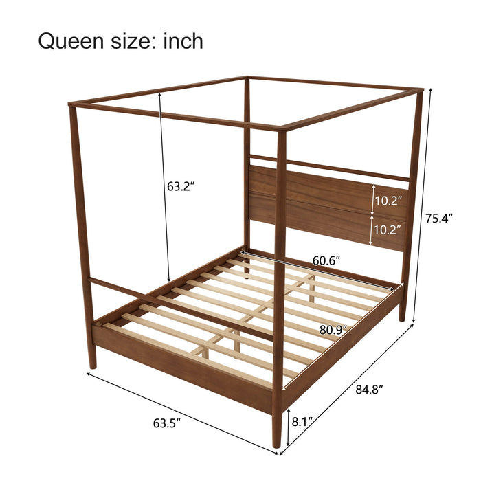 Canopy Bed Frame With 4 Posters Hearth and Haven