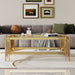 Coffee Table With Double Tier, Rectangular Design - Gold Home Essentials