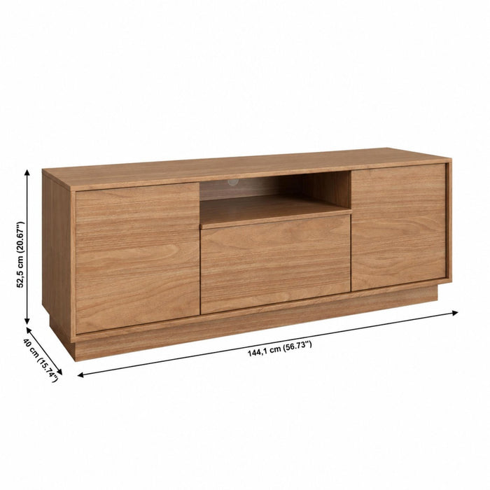 TV Stand For TVs Up To 65" With 2 Doors, 1 Drawer And 1 Open Shelf Home Essentials
