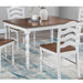 5 Piece Dining Set With Table And Ladder Back Chairs - Oak / White Home Essentials
