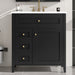 Modern Bathroom Vanity With Sink, 3 Drawers And Adjustable Shelf Hearth and Haven
