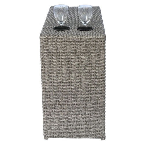Outdoor Wicker Seating Group For 4 With Cushions - Gray Mix LSI Patio Furniture