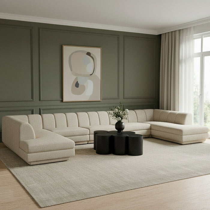 Modari - Sectional - Beige Meridian Furniture