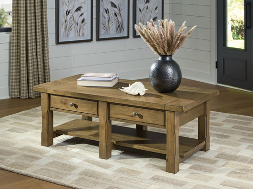 Vandenmore - Rectangular Cocktail Table - Medium Brown Signature Design by Ashley®