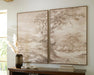 Stormish - Wall Art Set (Set of 2) - Beige / Brown Signature Design by Ashley®